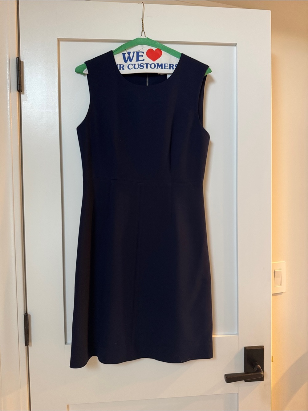 Diane Von Furstenberg Navy Sleeveless Sheath Dress